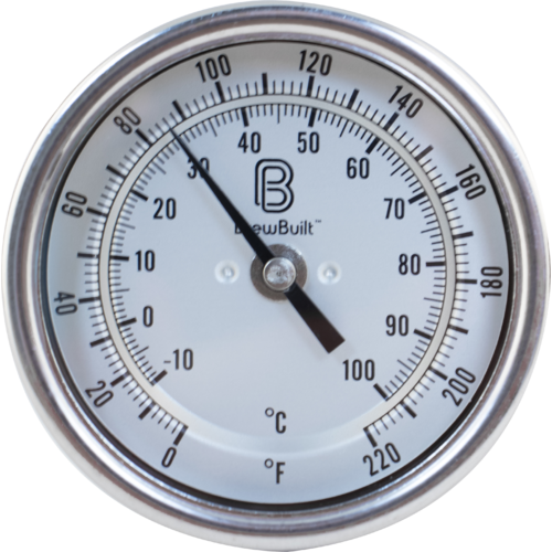 BrewBuilt 1.5 in. T.C. Thermometer - 2 in. length