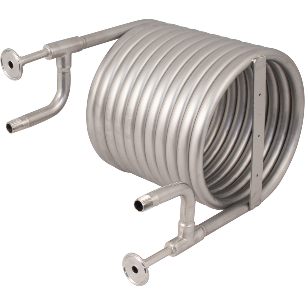BrewBuilt Stainless Counterflow Wort Chiller - The Beast - 1.5 in. T.C. x 1/2 in. BSP