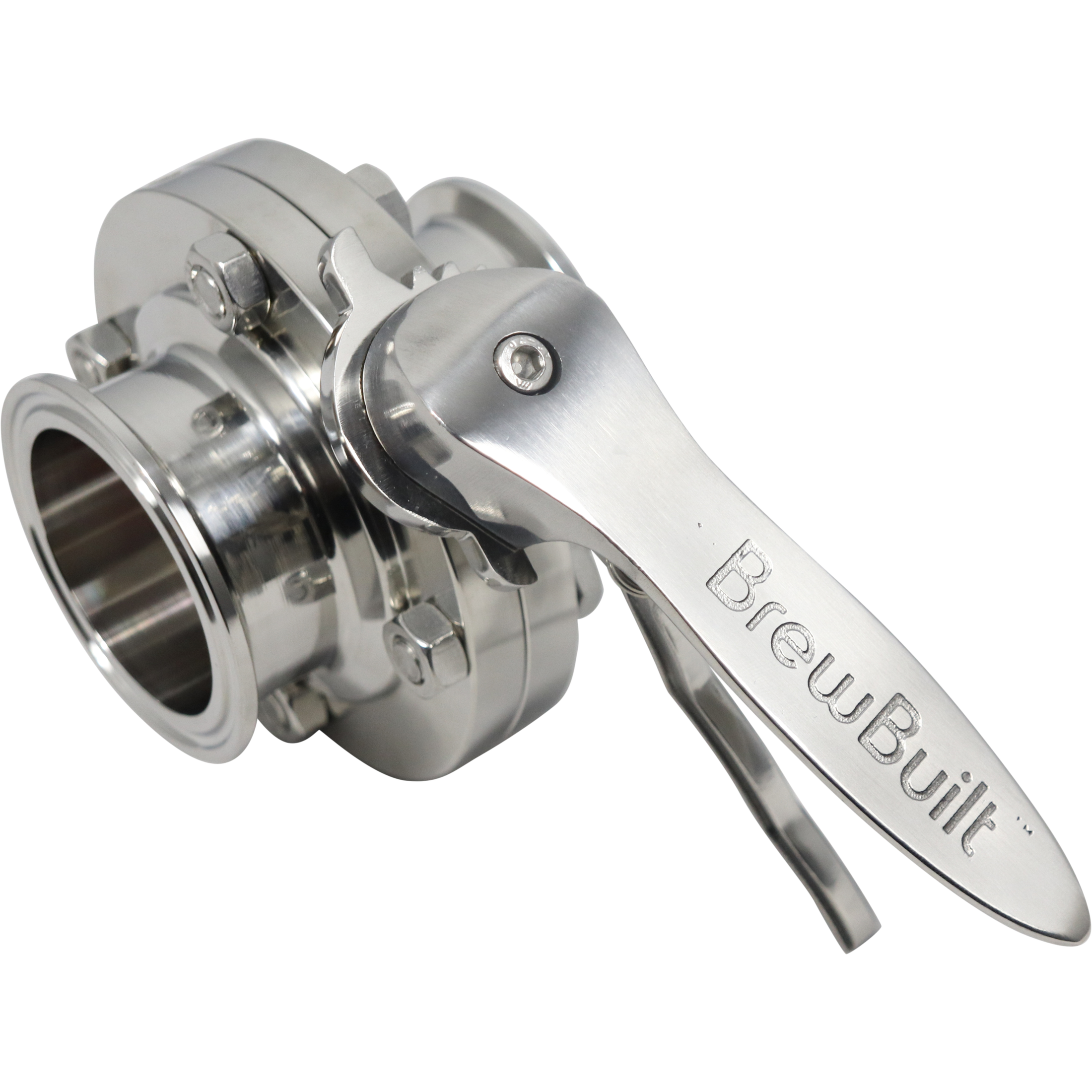 BrewBuilt - 2 in. T.C. Butterfly Valve - Polished