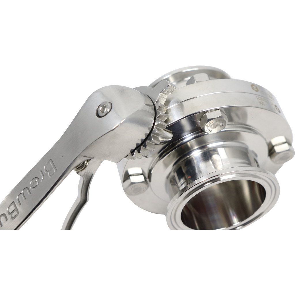 BrewBuilt - 2 in. T.C. Butterfly Valve - Polished