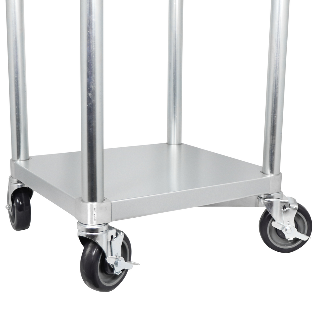 24" x 24" 18-Gauge 304 Stainless Steel Work Table with Galvanized Legs 