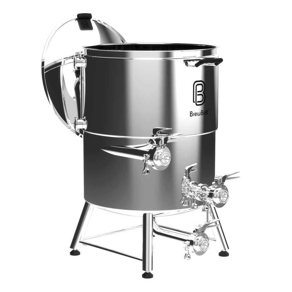 Tangential Inlet BrewBuilt® Bottom Drain Electric Boil Kettle | Cooling Jacket | Tangen