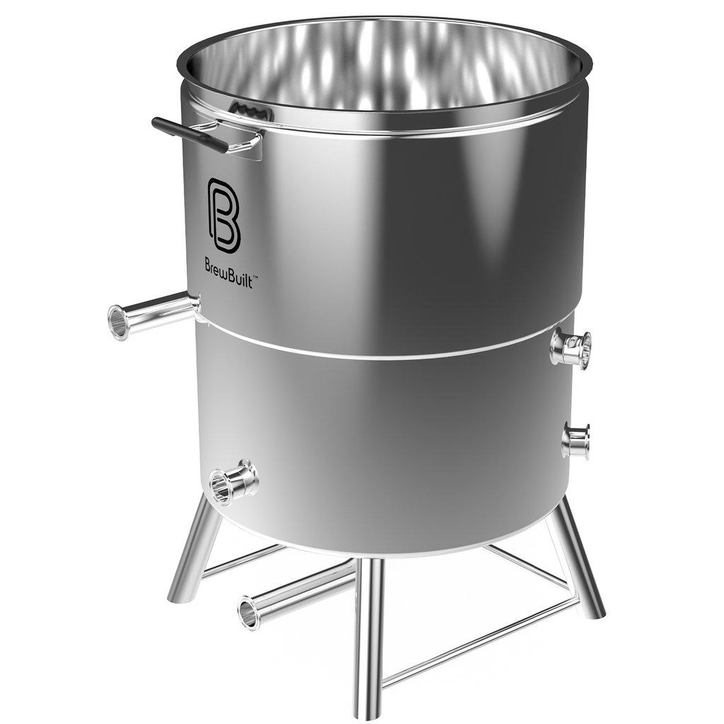 cooling brew kettle outdoors BrewBuilt® Bottom Drain Boil Kettle | Cooling Jacket