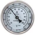 BrewBuilt - Thermometer - 1.5 in. T.C. - 3 in. Dial Face x 2 in. Probe