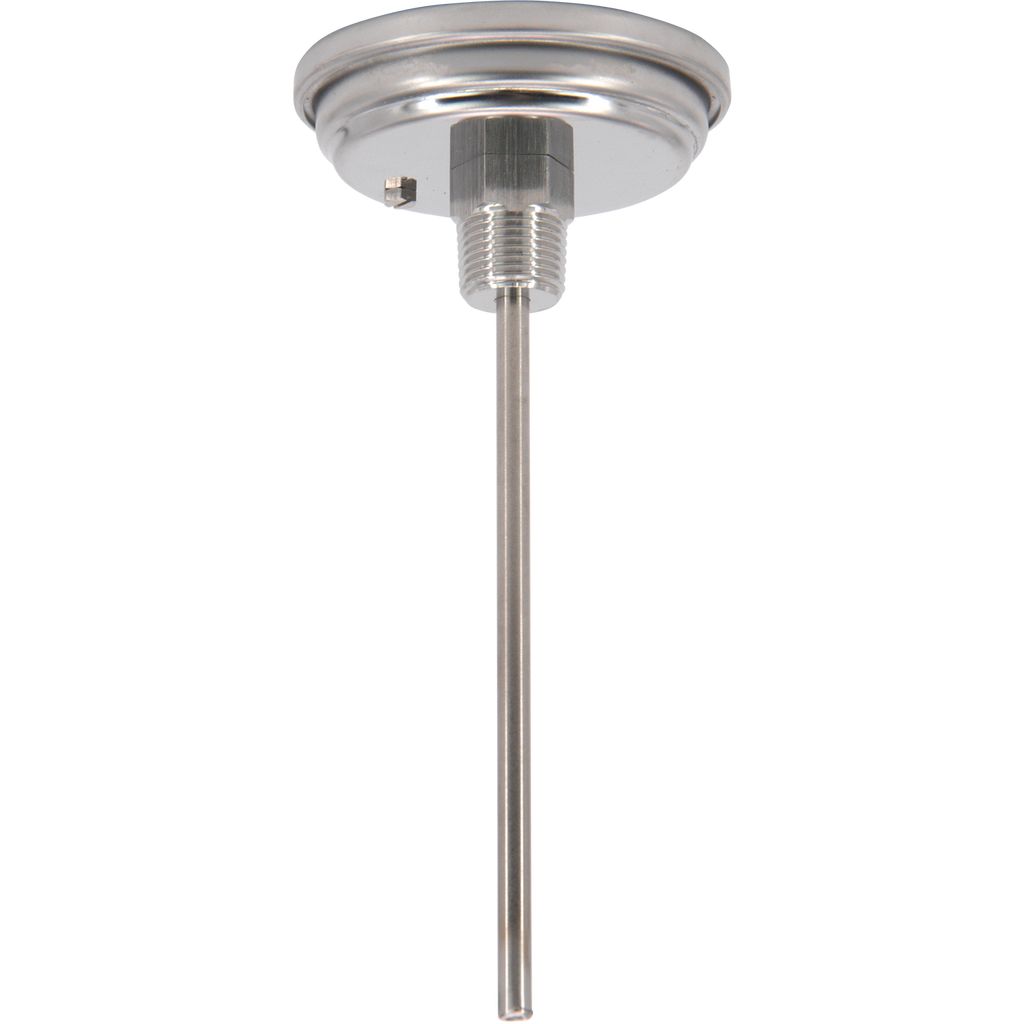 BrewBuilt - Thermometer - 1/2 in. NPT - 3 in. Dial Face x 6 in. Probe