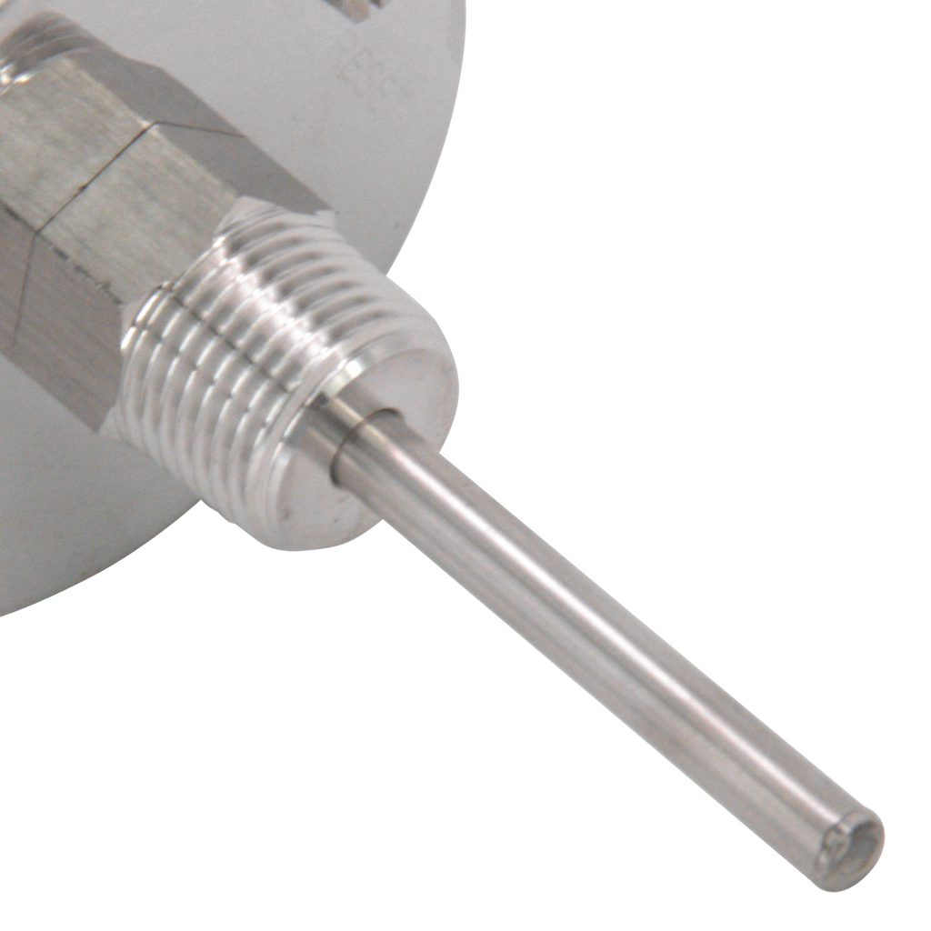 BrewBuilt - Thermometer - 1/2 in. NPT - 3 in. Dial Face x 2 in. Probe