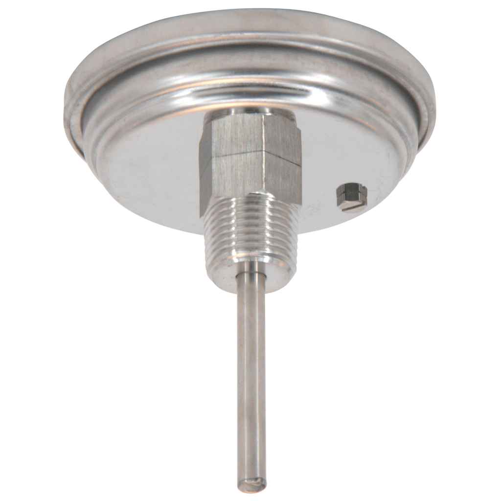 BrewBuilt - Thermometer - 1/2 in. NPT - 3 in. Dial Face x 2 in. Probe