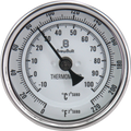 BrewBuilt - Thermometer - 1.5 in. T.C. - 3 in. Dial Face x 6 in. Probe